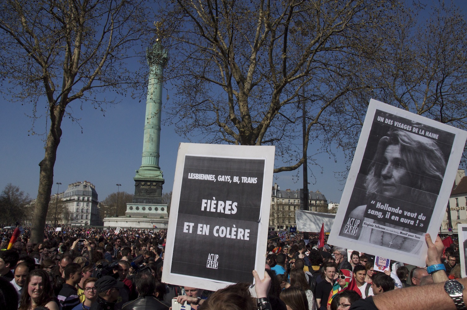 Rassemblement d'Act Up-Paris le 21 avril 2013